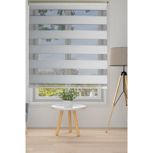 Clarıss Home Pliseli Salon, Oturma Odası, Krem Zebra Stor Perde