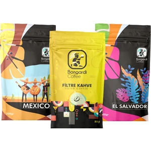 Bongardi Coffee Yöresel Filtre Kahve Demleme Seti Önerileri 3'lü Meksika El Salvador Klasik Filtre Kahve Makinesi Uyumlu !