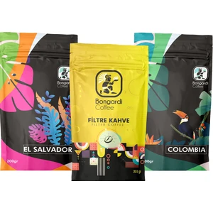 Bongardi Coffee Yöresel Filtre Kahve Demleme Seti Önerileri 3'lü El Salvador Colombia Klasik Filtre Kahve Makinesi Uyumlu !