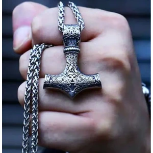 Daisy Shop Daisyshop Paslanmaz Titanyum Alaşım Çelik Iskandinav Thor Kolye