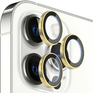 Nezih Case Apple Iphone 13 Pro Uyumlu Camera Lens Screen Protector Gold