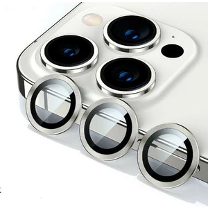 Nezih Case Apple Iphone 13 Pro Uyumlu Camera Lens Screen Protector Gümüş