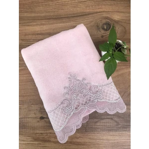 Çeyiz Bahçesi Neva Pudra Kadife Havlu 50&90
