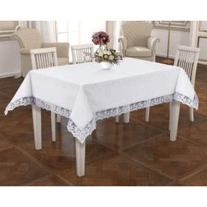 Çeyiz Bahçesi Sarmaşık Fransız Güpürlü Nil Yeşili Masa Örtüsü 160&240