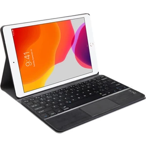 iPad 7.nesil 10.2 Inch 2019 Bluetooth Touchpad Klavye + Standlı Kılıf - Bkk5