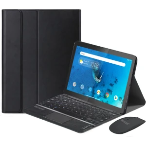 Lenovo Tab M10 TB-X505F Bluetooth Touchpad Klavye + Bluetooth Mouse + Standlı Kılıf - Bkk7