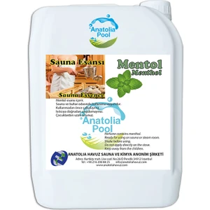 Anatolia Pool Sauna Buhar Esansı Mentol 5 Lt. ( Sauna Essence Menthol )