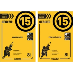 Hız Yayınları 8. Sınıf LGS Matematik Fen Bilimleri 15'li Deneme Seti