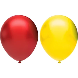 Bal10 Dünyası Metalik Balon Seti 10 Adet ( Kırmızı, Sarı)