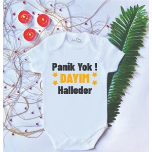 Bebek Baskılı Panik Yok Dayım Halleder Pamuklu Çıtçıtlı Body Zıbın
