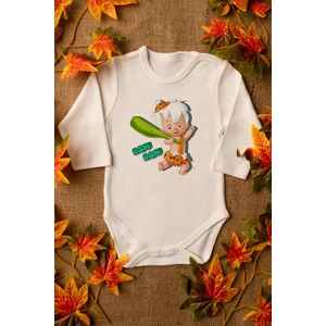 The Flintstones Bam Bam Organik Baskılı Pamuklu Zıbın