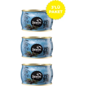Şems Lüks İri Siyah Zeytin 300 Gr 261-290 Kalibre (3'lü Ekonomik Paket)