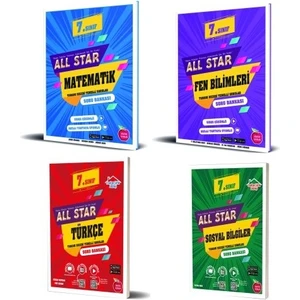 Newton Yayınları 7. Sınıf Matematik + Fen Bilimleri + Türkçe + Sosyal Bilgiler All Star Soru Bankası 4 Kitap