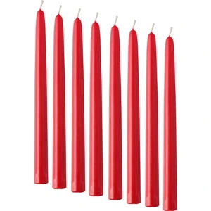 Ikea Vınter 2021 Şamdan Mumu Kırmızı 25 cm 8 Adet
