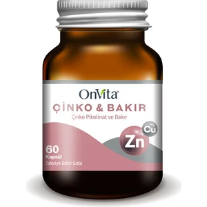 Çinko Ve Bakır, 60 Kapsül, Zn-cu, Çinko Pikolinat Ve Bakır