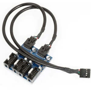 9 Pin Erkek To 4 Port Dişi USB 2.0 Çoklayıcı Kart