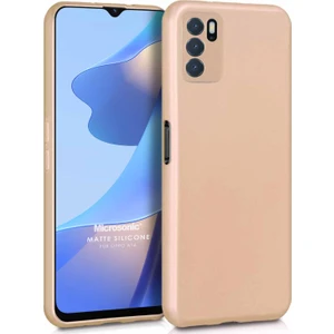 Matte Silicone Oppo A16 Kılıf Gold