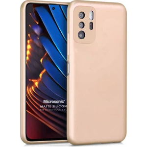 Matte Silicone Xiaomi Poco X3 Gt Kılıf Gold