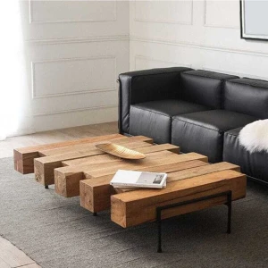 Nur Ahşap Doğal Ahşap Orta Sehpa