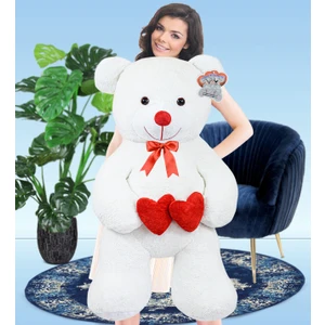 Özgüner Oyuncak 130 cm Çift Kalp Tutan Peluş Ayı
