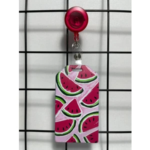 Pembe Karpuz Desen  Dik Yaka Kart Kılıfı