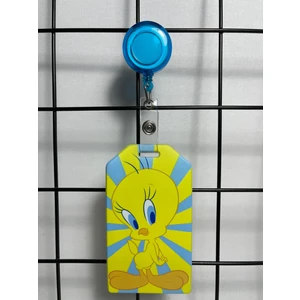 Tweety Sarı Mavi Dik Yaka Kart Kılıfı