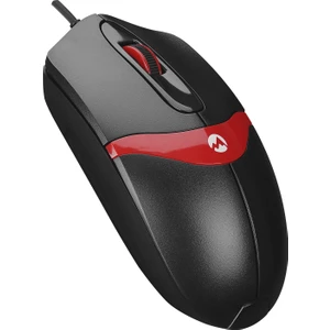 SM-220 USB 1200DPI 3D Optik Kablolu Mouse Siyah-Kırmızı