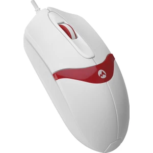 SM-220 USB 1200DPI 3D Optik Kablolu Mouse Beyaz-Kırmızı