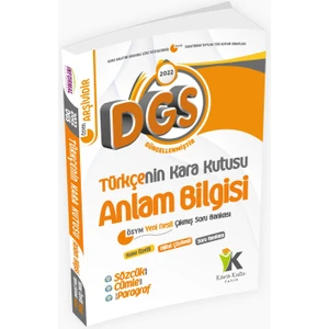 İnformal Yayınları DGS  Türkçenin Kara Kutusu Anlam Bilgisi Konu Özetli Dijital Çözümlü Çıkmış Sor Bankası