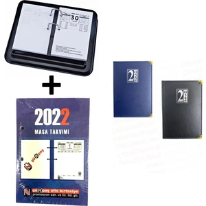 2022 Ajanda Set-(2 Adet Ajanda  ve Masa Takvimi ve Standart Takvim Altlığı BR-168