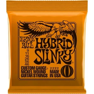 Ernie Ball 2222 Nickel Hybrid Slinky Takım Tel Elektro Gitar Teli 009-046