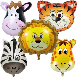 Trend Hediye Sepeti Safari Konsepti Doğum Günü Hayvan Folyo Balon Seti 5'li