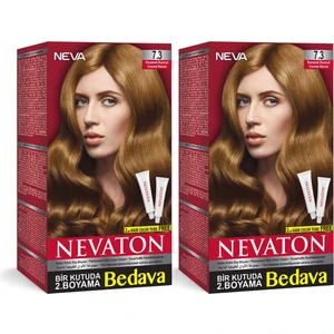 Saç Boyası Nevaton 7.3 Karamel Kumral 2'li Set