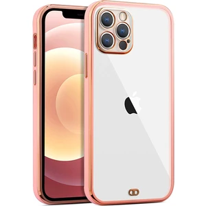 Apple iPhone 12 Pro Max 6.7inç Gold Çerçeve Kamera Korumalı Bumper Kılıf