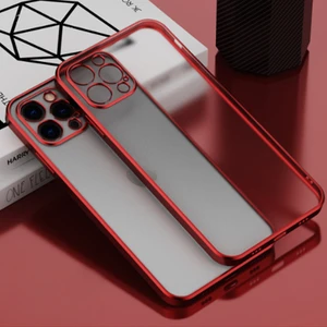 Apple Apple iPhone  12 Pro Max 6.7inç Renkli Kenar Şeffaf Kılıf Kamera Korumalı Kılıf