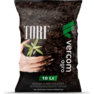 Vercom Agro Yüksek Kalite Ithal Torf, Pomza, Leonardit, Solucan Gübresi Katkılı Özel Karışım 10 Lt