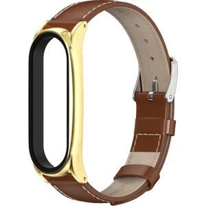 Xiaomi Mi Band Için Deri Kayış 6/5/4/3 Kahverengi (Yurt Dışından)
