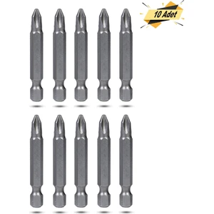 10 Adet  Yıldız Bits Uç Ph2 50 mm