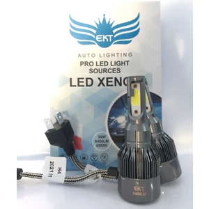 9400 Lümen Ekt Buz Mavi LED Xenon 12000K Şimşek Etkili(Led Far Ampulü) h4
