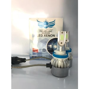 7200 Lümen Ekt Buz Mavi LED Xenon 12000K Şimşek Etkili(Led Far Ampulü) h11