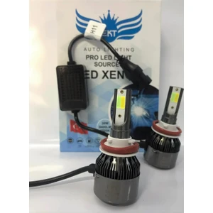 9400 Lümen Ekt 3 Renk (Deli Mavi, Beyaz, Açık Mavi) LED Xenon Şimşek Etkili(Led Far Ampulü) h11