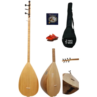 Lore Uzun Sap Bağlama Saz Midi Set Su Geçirmez Kılıf + Yedek Tel + MızrapÇift Ses Çıkışlı Başlangıç