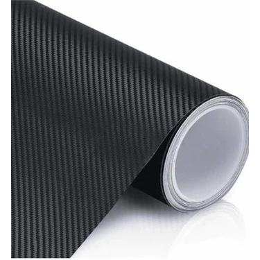 AutoFolyo Siyah Hava Kanallı Karbon Fiber Folyo 50 Cm-1 Metre Kaplama