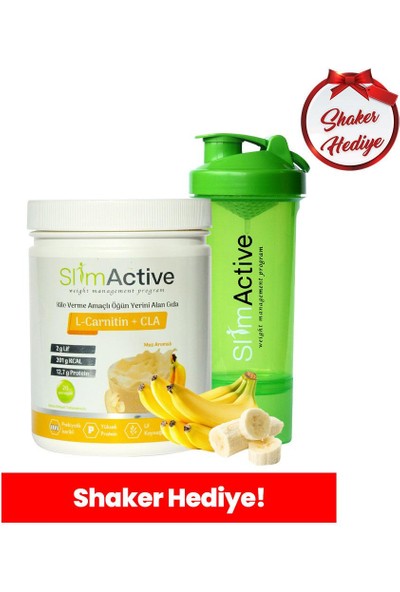 Slim Active Muz Aromalı Diyet Öğün + Shaker