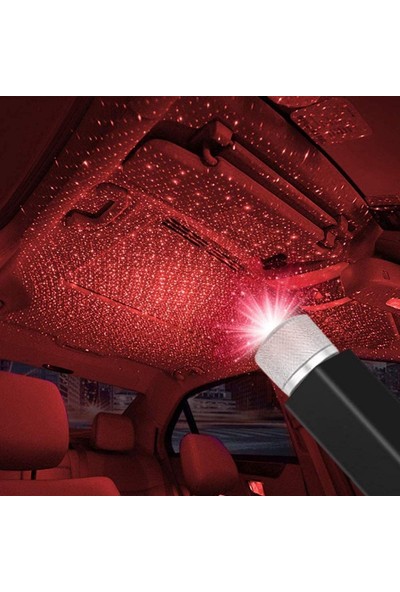 Mbois Kırmızı Ayak Altı Tavan LED Araç Içi Aydınlatma Oto Araba Iç Disko Ayarlanır USB Lamba Işık