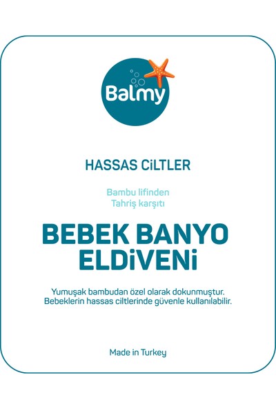 Balmy Bambu Bebek Banyo Eldiveni