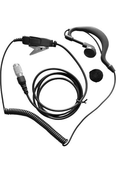 Aselsan 4411 - 4415 - 4711 - 4715 Uyumlu Kulak Sarmalı Helezonlu Kulaklık Mikrofon (8 Pin Konnektörlü)
