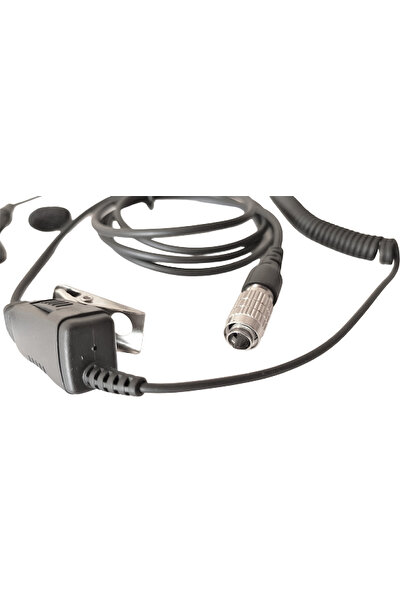 Aselsan 4411 - 4415 - 4711 - 4715 Uyumlu Kulak Sarmalı Helezonlu Kulaklık Mikrofon (8 Pin Konnektörlü)