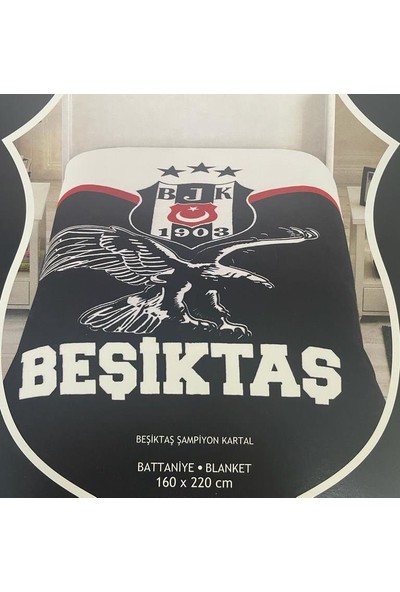 Kristal Lisanslı Battaniye Beşiktaş Şampiyon Kartal