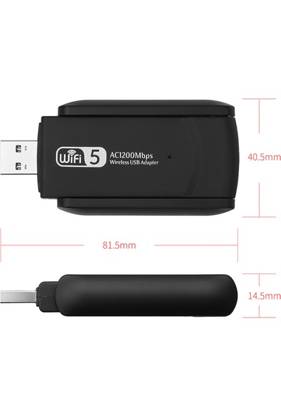 Miss Duru Kablosuz Wifi Alıcı AC1200 Mbps Dual Band USB 3.0 Adaptör